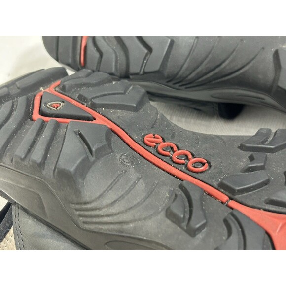 Ecco Receptor Sandals Gray Black Leather Hiking Walking Sz. US 11-11.5 Men EU 45